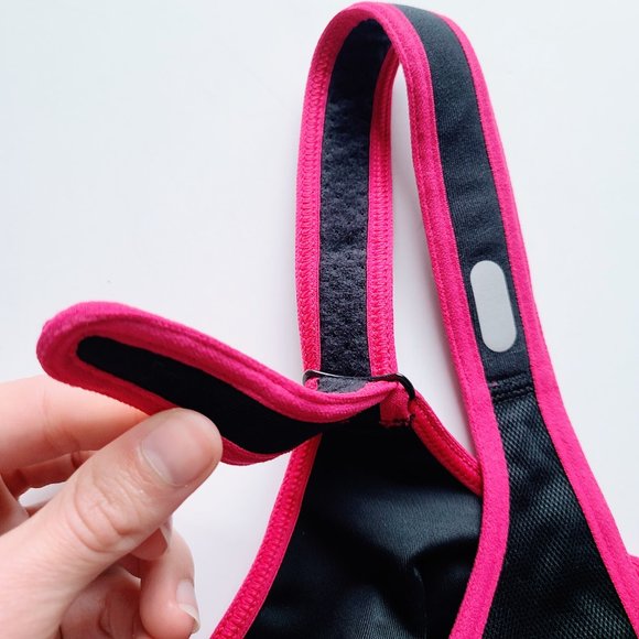 Nike Dri-Fit Swift Black / Pink High Impact Support Sports Bra Size Small - Picture 6 of 14
